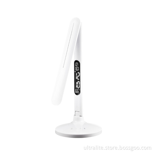 Kids Desk Lamp With Calendar And Thermometer Wake Up Lamp With Alarm Clock , Study Table Lamp